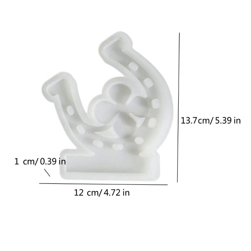 Horseshoe Fourth Leaf Clovers Candle Holder Silicones Molds Candlesticks Molds Castings Moulds for Table Decorations