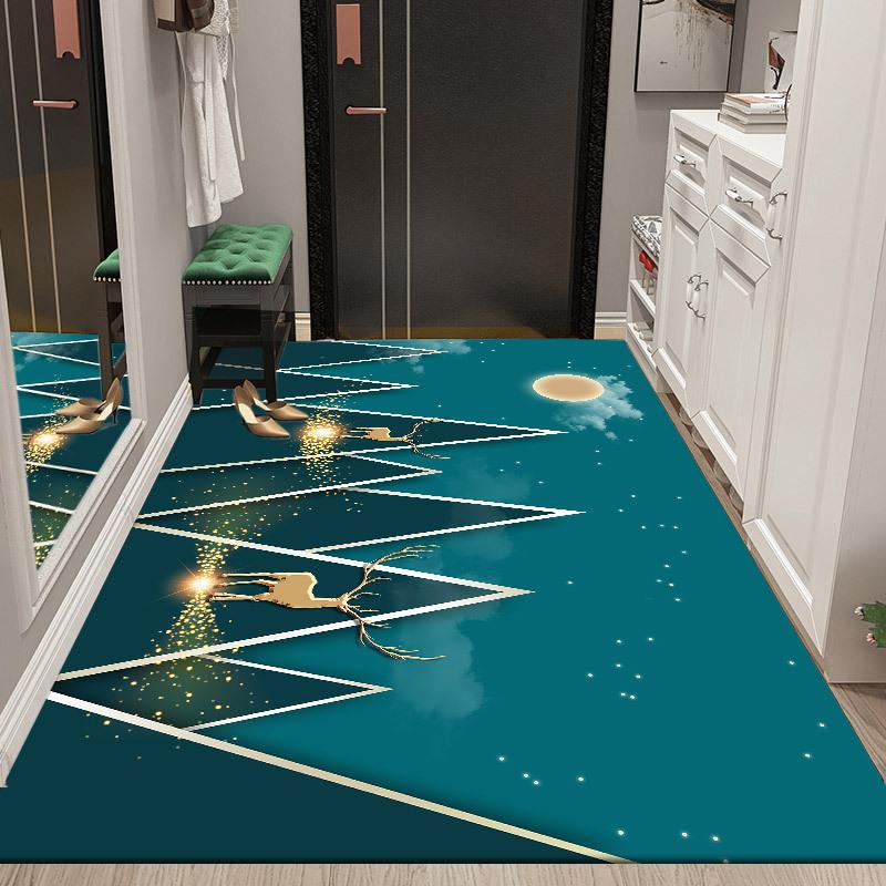 Nordic Style Floor Mat Door Mat Home Bedroom Living Room Bathroom Non-slip Absorbent Machine Washable Carpet Mat