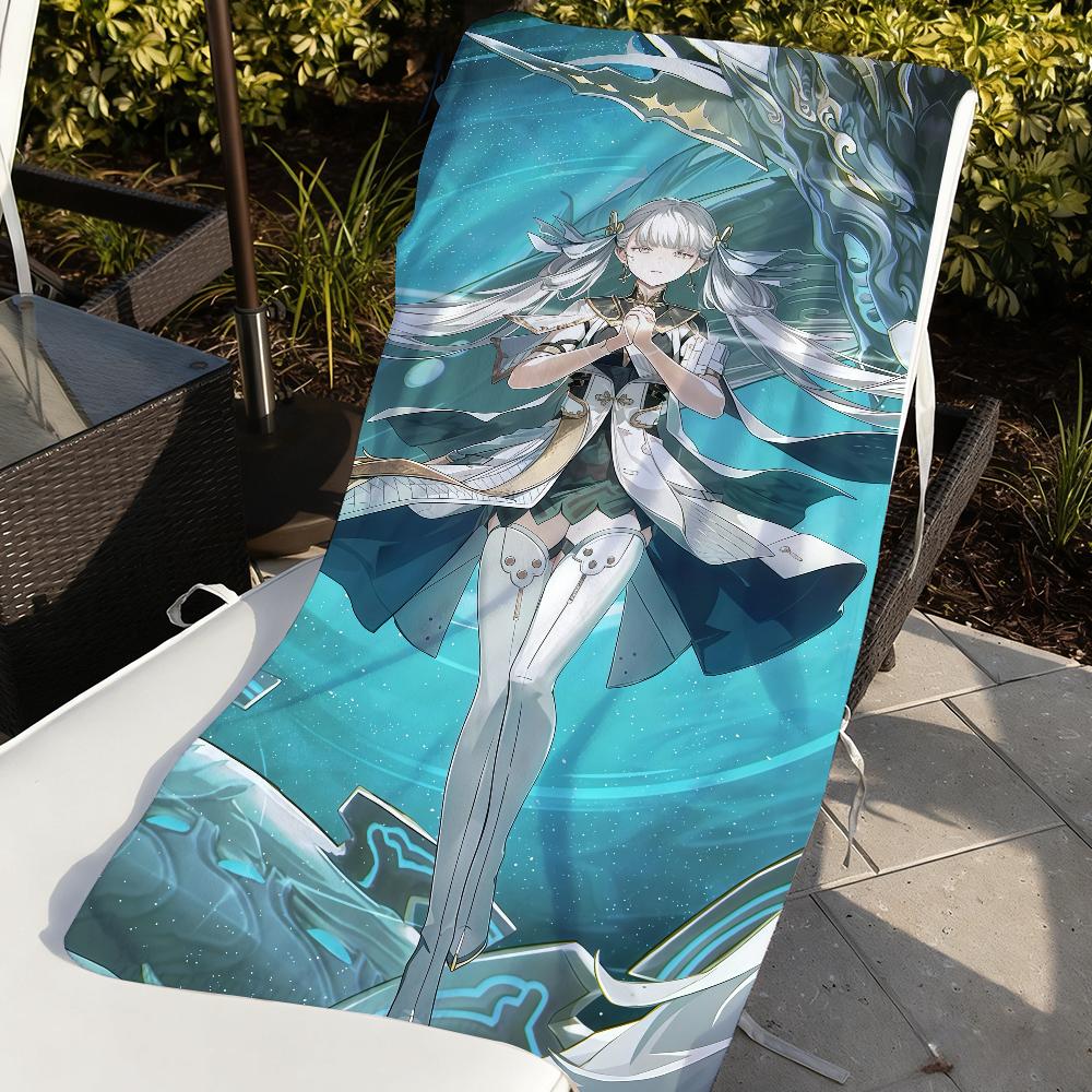 Game WuWa J-Jinhsis Towel Sports Quick Dry Travel Camping Gear Sandproof Soft Light Large Beach Towel