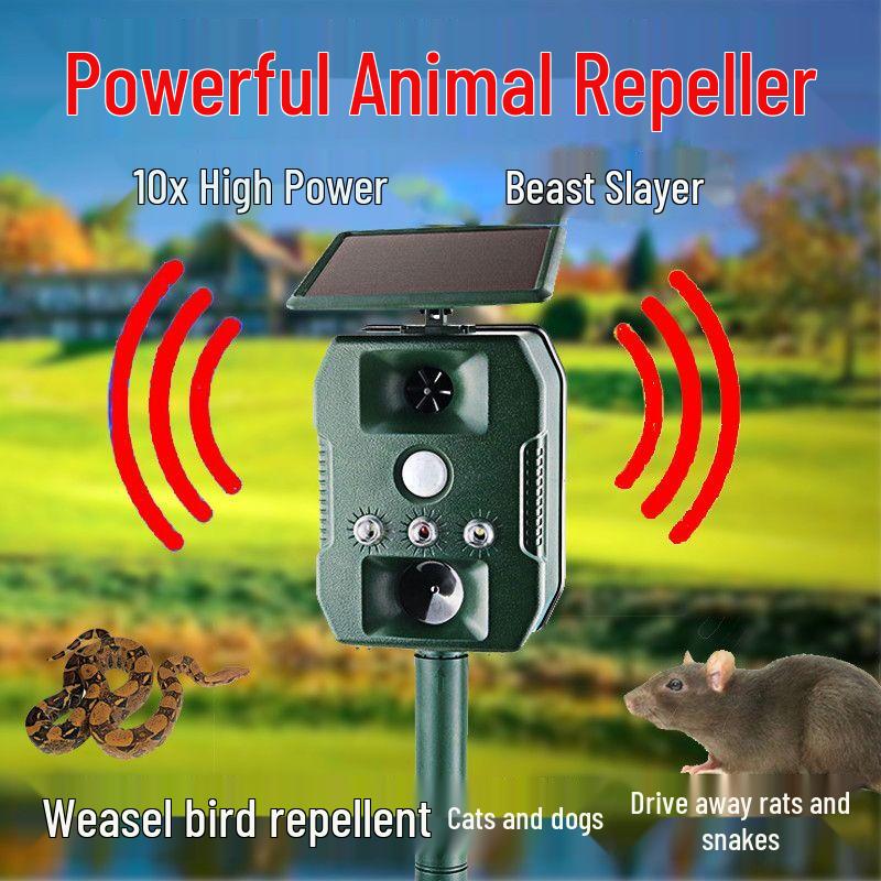 Aokedu Solar Ultrasonic Outdoor Animal Repeller