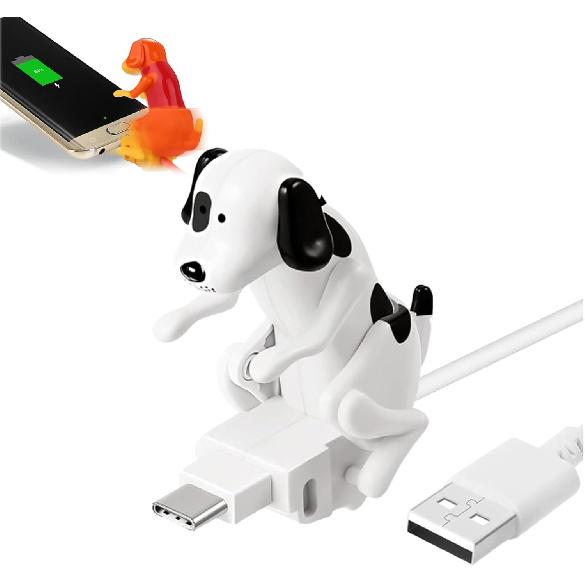 Funny Humping Dog Fast Charger Cable, Anxiety Dog Charger for Iphone, USB Dog Phone Charger That Moves Portable Stray Dog Charging Cable Dog Smart