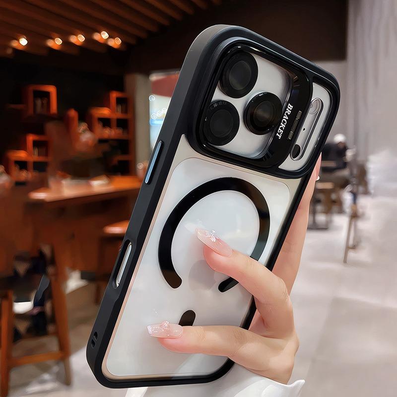 Camera Bracket for Magsafe Case for iPhone 17 Pro Max Lens Film Magnetic Clear Phone Cover for iPhone 16 15 14 13 Pro Max 17Pro