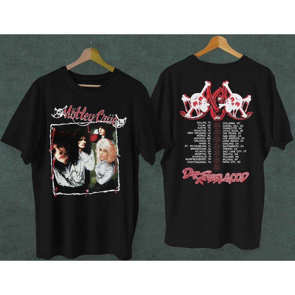 Motley Crue Dr. Feelgood Tour 1989 Vintage Heavy Metal Concert T-Shirt