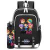 2Pcs/set Anime K-Pop Printed Backpack with 750Ml Water Bottler for Teenager Student Girl Boy Bookbag Kid Gift Large Capacity Travel Bag Rucksak