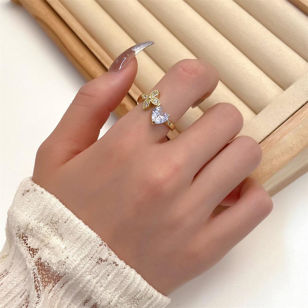 High-End Cross-Border Fashion Bow Ring for Women - European & American Style Open Index Finger Accessory