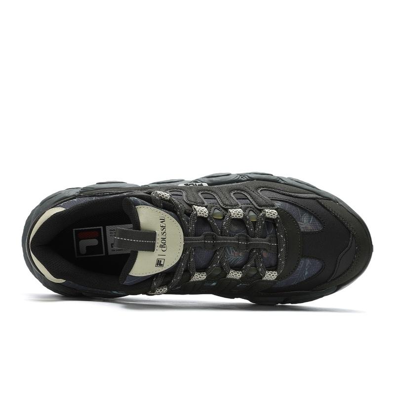 FILA Croissant Abrasion Resistant Low top Running Shoes Men's Black Green F12M441121FRB