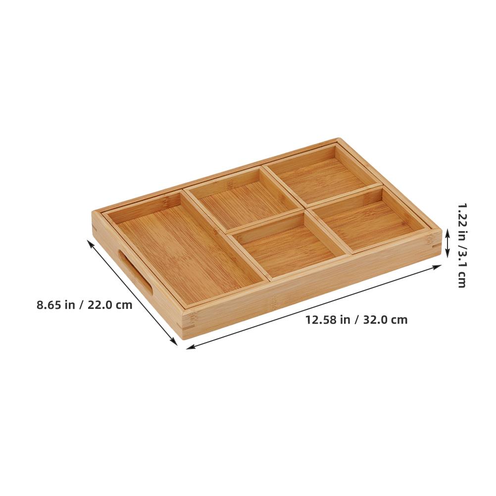 1 Set Snack-Aufbewahrungsschale Holz geteilte Servierschale für Obst Dessert Nüsse Vorspeise Party Couchtisch Heimküche Dekorativ