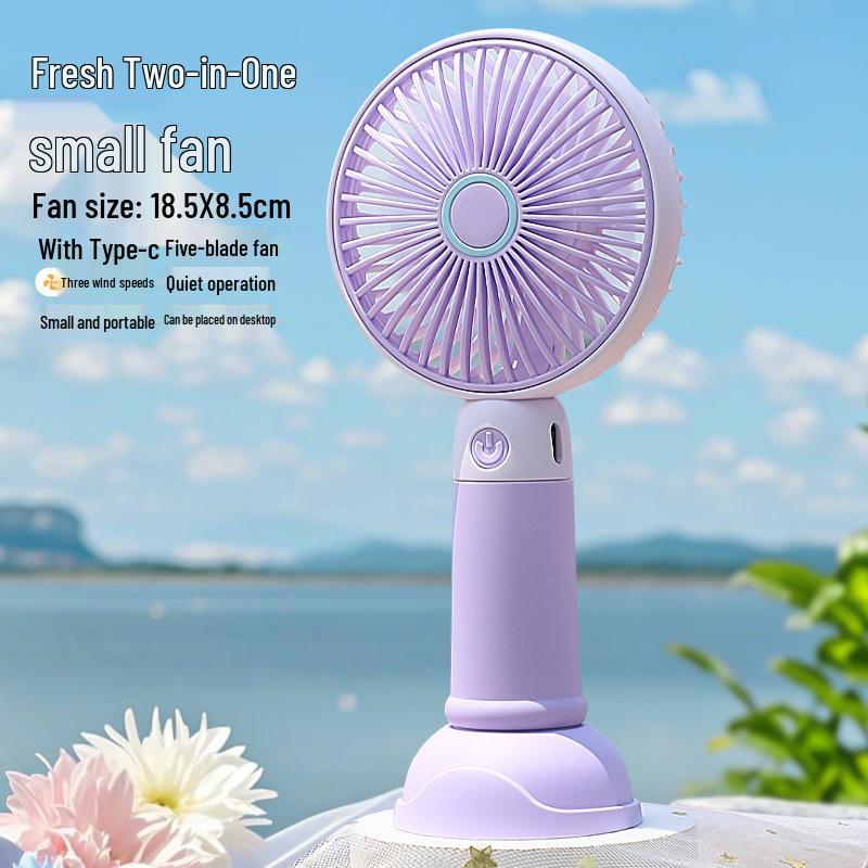 Portable Mini USB Rechargeable Fan - High-Power, Fresh Design for Desktop & Handheld Use