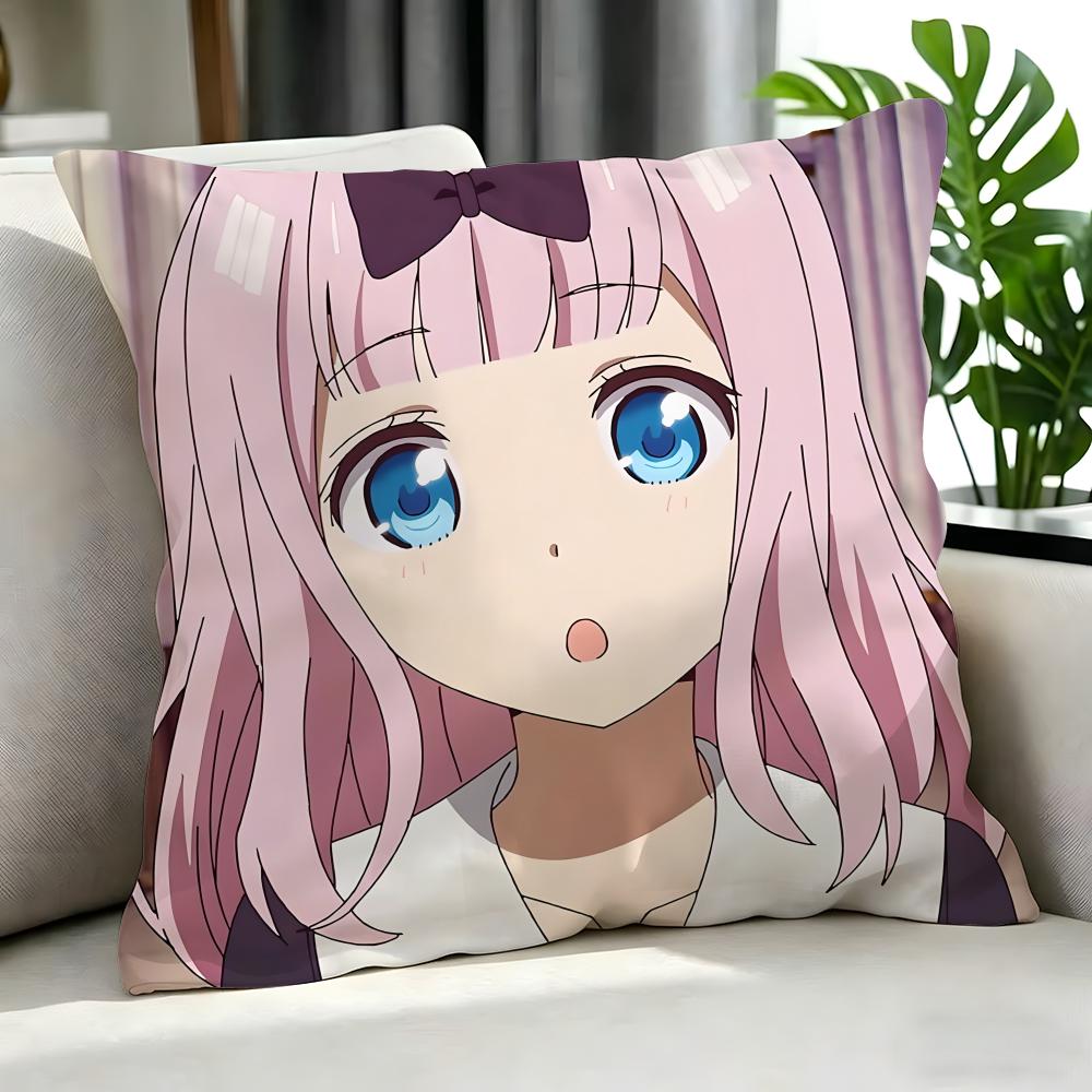 Anime Kaguya-Sama Love Is War Cushion Cover Cushion Cover Set 4Pcs 50X50 45X45 40X40 Pillowcase Decorative Sofa Home Decor