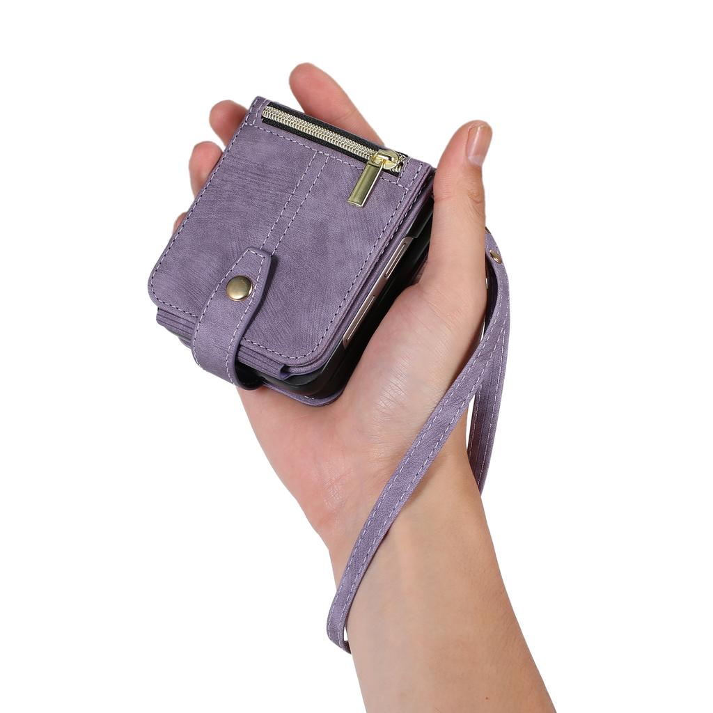 Zipper style wallet case pouch cover for Samsung Galaxy Z Flip 7/Fold 7