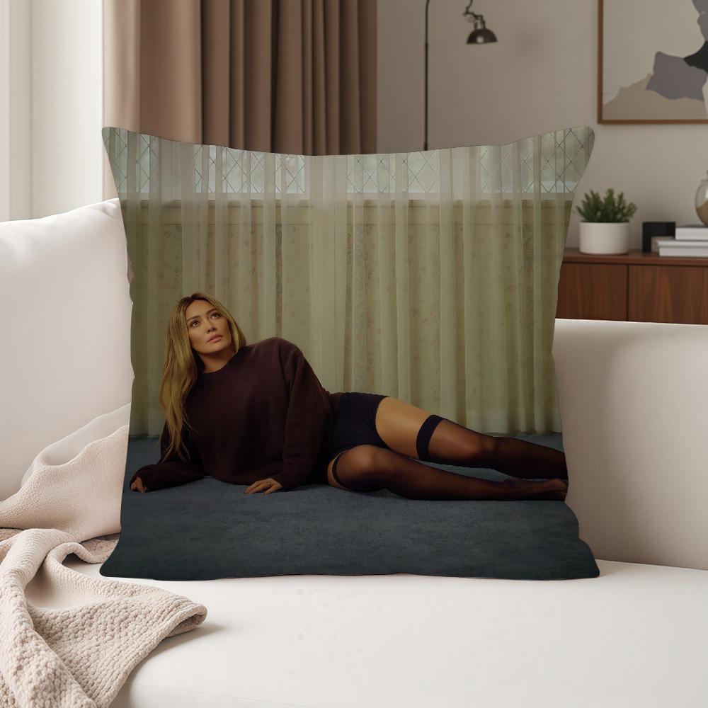 Singer HHilary Duff Luck Or Something Pillow Case Suitable For Bedrooms Living Rooms Cars Home Decoration