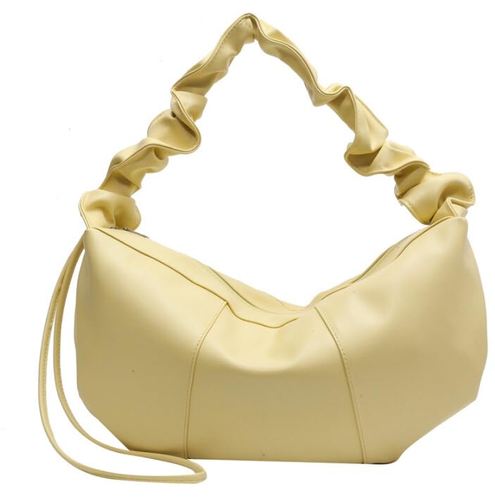 

Shoulder One Korea [PETITCHOU] Bag, Handbag, Pleated, Shoulder, Minimalist, Crossbody, Lightweight, Commuting, (Yellow)