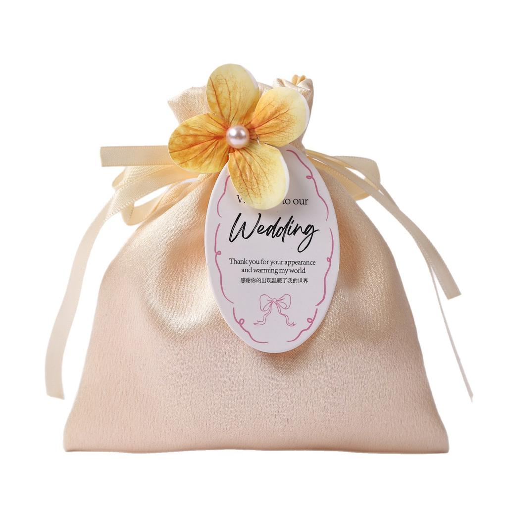Caixa de Doces Veludo Data de Casamento Bolsa de Cetim Aveludado Cristal Bolsa Macia para Doces de Casamento Porta-Presentes Pequenos Embalagem de Presente para Festa