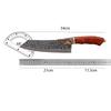 8.4 Inch Kiritsuke Knife Stainless Steel Blade Chef Cleaver Meat Slicing Vegetables Kitchen Knife Copper Decor Wood Handle