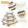 1/3pcs Wooden Tambourine 6/8/10inch Handheld Drum Bell Percussion Music Education Instrument Gift for Weddings Game Church Party