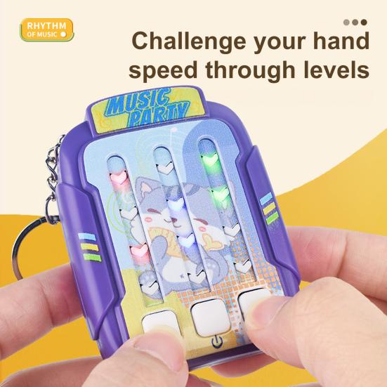 

Быстрая игра на ритм с музыкой, светом, для снятия стресса, электрическая портативная музыкальная игрушка-вызов для детей и взрослых, интерактивный бит