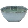 Blue hand-glazed stoneware bowl, rustic style