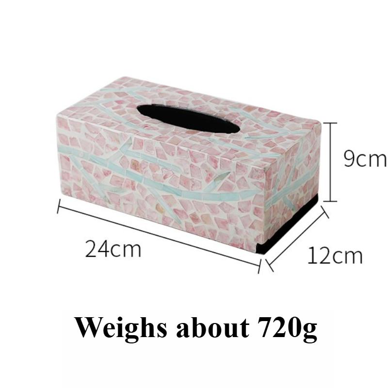 Nordic Tissue Boxes Natural Shell Napkin Holder Luxury Tissue Case Living Room Storage Box Table Decoration Home Accessories
