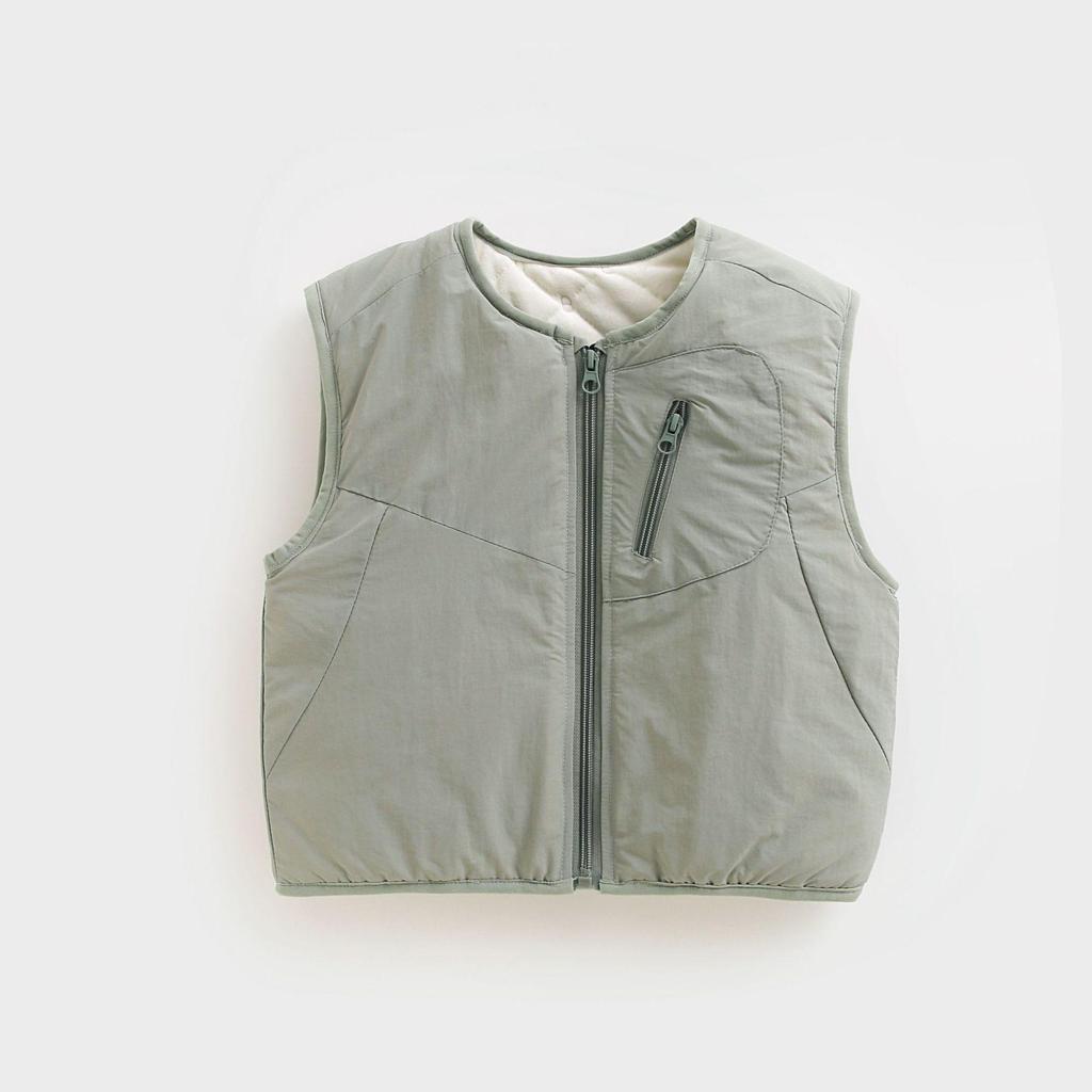 Kids' Warm Sleeveless Vest for Autumn/Winter - Outdoor Sports Style, Double Cotton for Boys & Girls