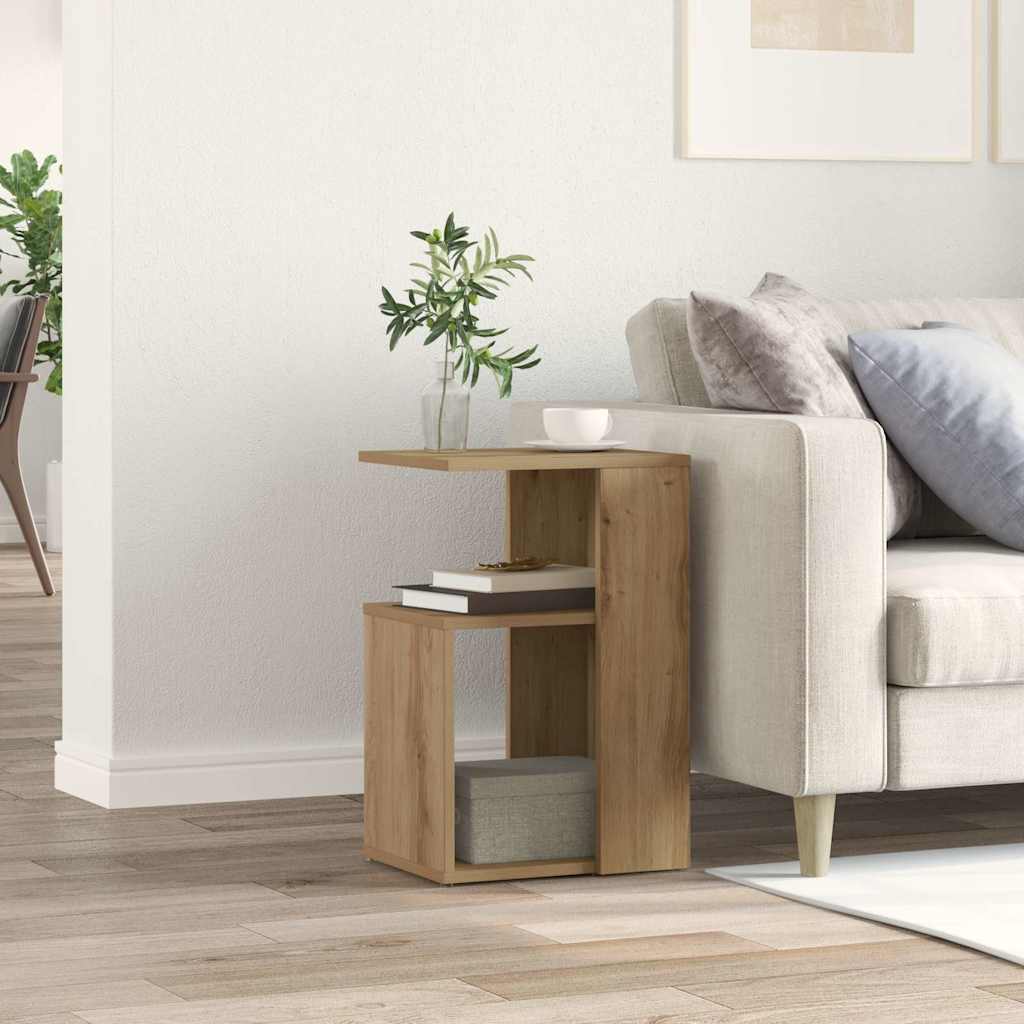 Vidaxl Side Table, Artisan Oak, 36X30X56 Cm Wood-Based Material
