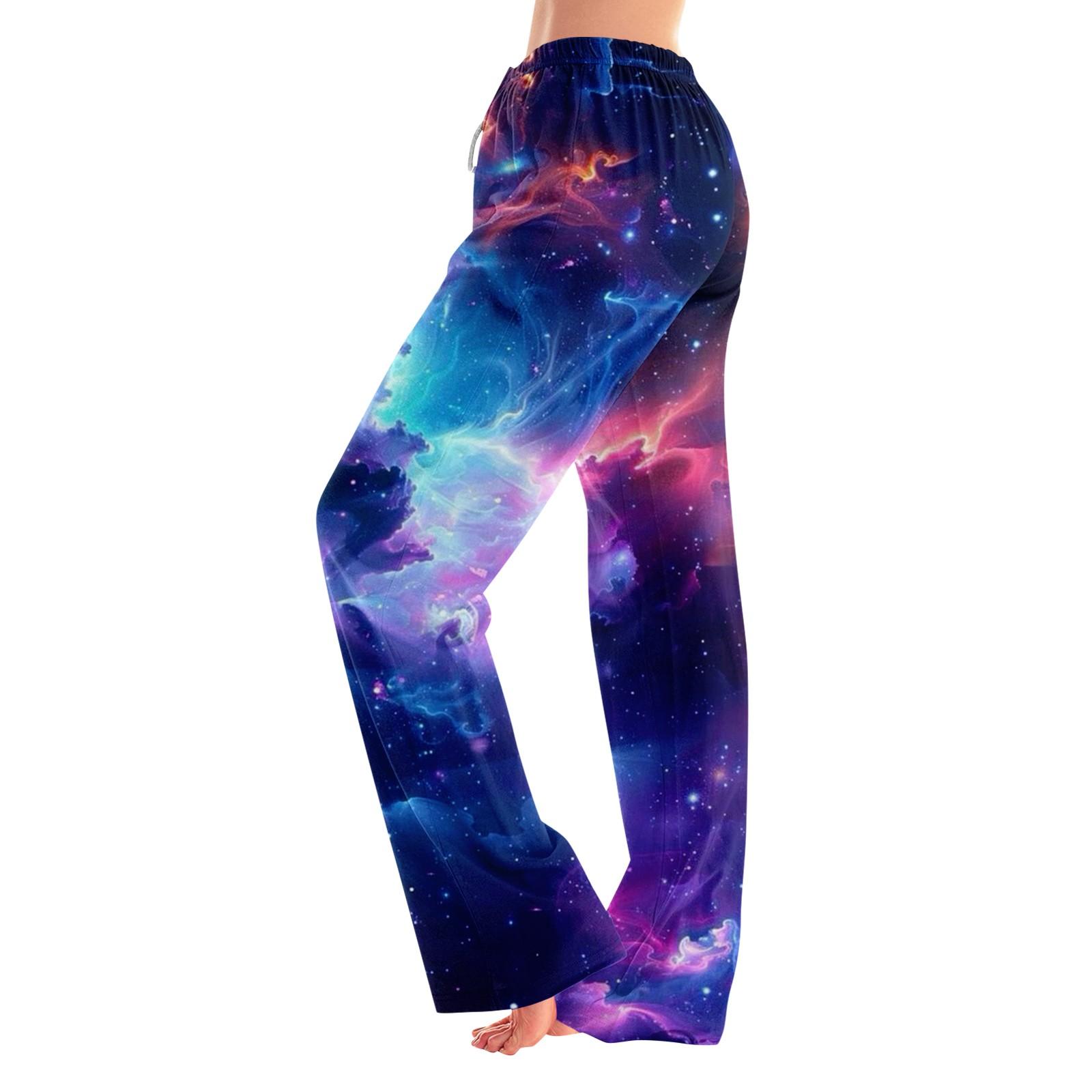 

Женские пижамные штаны, одежда для сна, повседневные брюки с эластичной резинкой на талии, удобные прямые свободные брюки для йоги XL арбуз красный