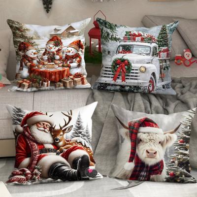 New Christmas Pillowcases Living Room Printed Decorative Pillowcases Nordic Christmas Pillowcases