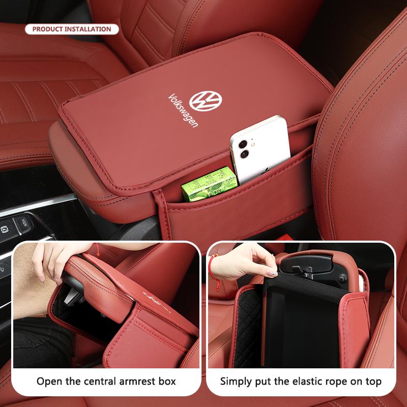 Car Height Pad Center Armrest Protecting Jacket Support Cover For Volkswagen VW Scirocco Jetta Beetle Golf 4 5 6 Passat Polo B5 QO9