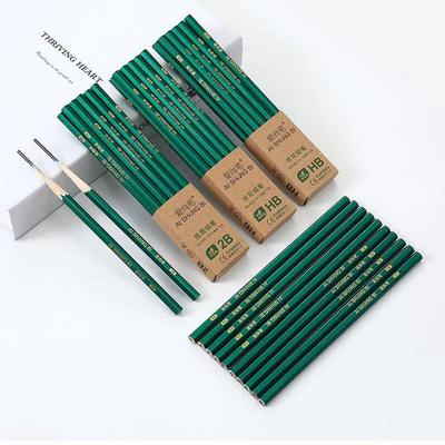2B Hexagonal Green Pencil for Students - Perfect for Exams, Writing, and Drawing; Ideal Children's Day Gift or Prize