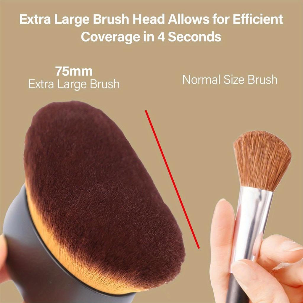 Extra Large Body Makeup Brush for Self Tanner, Leg Makeup&Bronzer Blend, Wide-headed Brush Sunscreen Face& Back Makeup Brush, Wet& Dry Use
