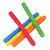 5Pcs Baby Teething Tubes Toy Silicone Bite Resistant 5 Colors Baby Chew Straw for Infants Toddler