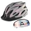 Odoland Bicycle Helmet Sunglasses with Sun Safety High Impact Ultra High Adjustable For City Road Sports Helmet Matte Cat + Visor, ASTM/CE/CPSC