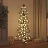 Christmas Tree with 100 LEDs Warm White 120 cm Rattan