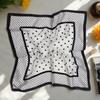 Burgundy small square scarf silk scarf women's spring, autumn and summer professional matching shirt neck protection scarf hair band tulle scarf scarf