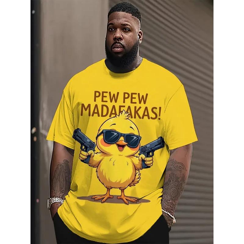 Sommer Herren T-Shirt Lustiges Gedrucktes Muster Kurzarm Sommer Outdoor Mode Rundhals Tops Übergröße Locker Herrenbekleidung