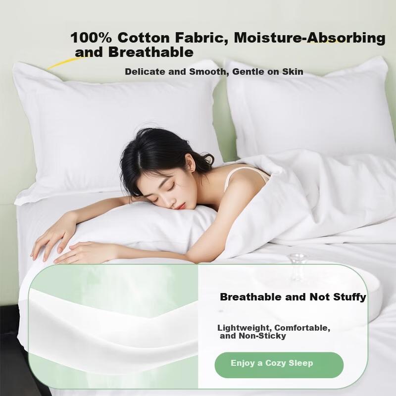 Miiow Disposable Bedding Set 4-Piece Pure Cotton Sheet Duvet Cover Pillowcase Hotel Travel Thickened Anti-Dirt