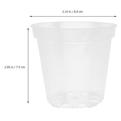 6Pcs Transparent Orchid Pots Plastic Breathable Flower Pots with Bottom Holes for Humid Warm Environment Orchid Planting Garden