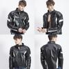 Men's Windproof PU Leather Motorcycle Racing Jacket - Off-Road, Anti-Fall Protective Gear