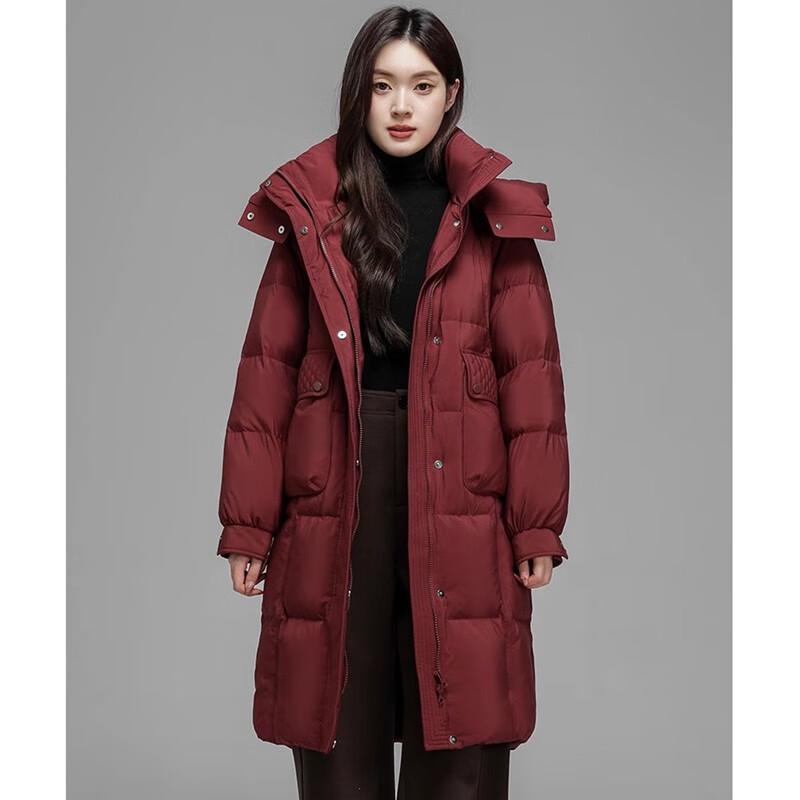 

SNOWFLYING Women s Hooded Mid-length Down Jacket X40146454F 160/84A