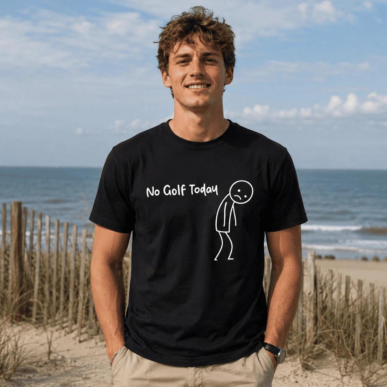 No Golf Today Shirt – Funny Golf Lover Tee Men and Women, Perfect for Rainy Days M