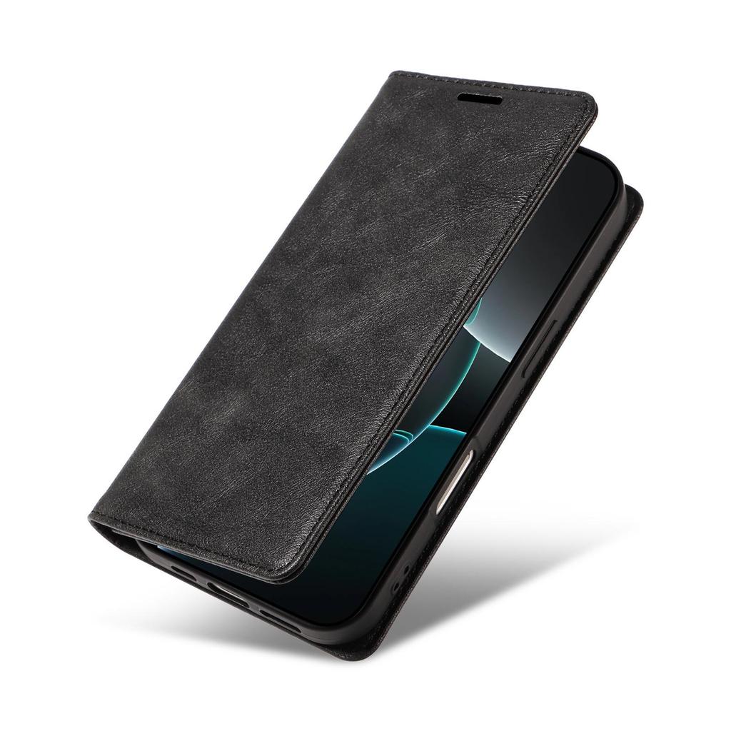iPhone 18 Pro Max Cowhide Grain Magnetic Wallet Case - 18 Pro Business Protection