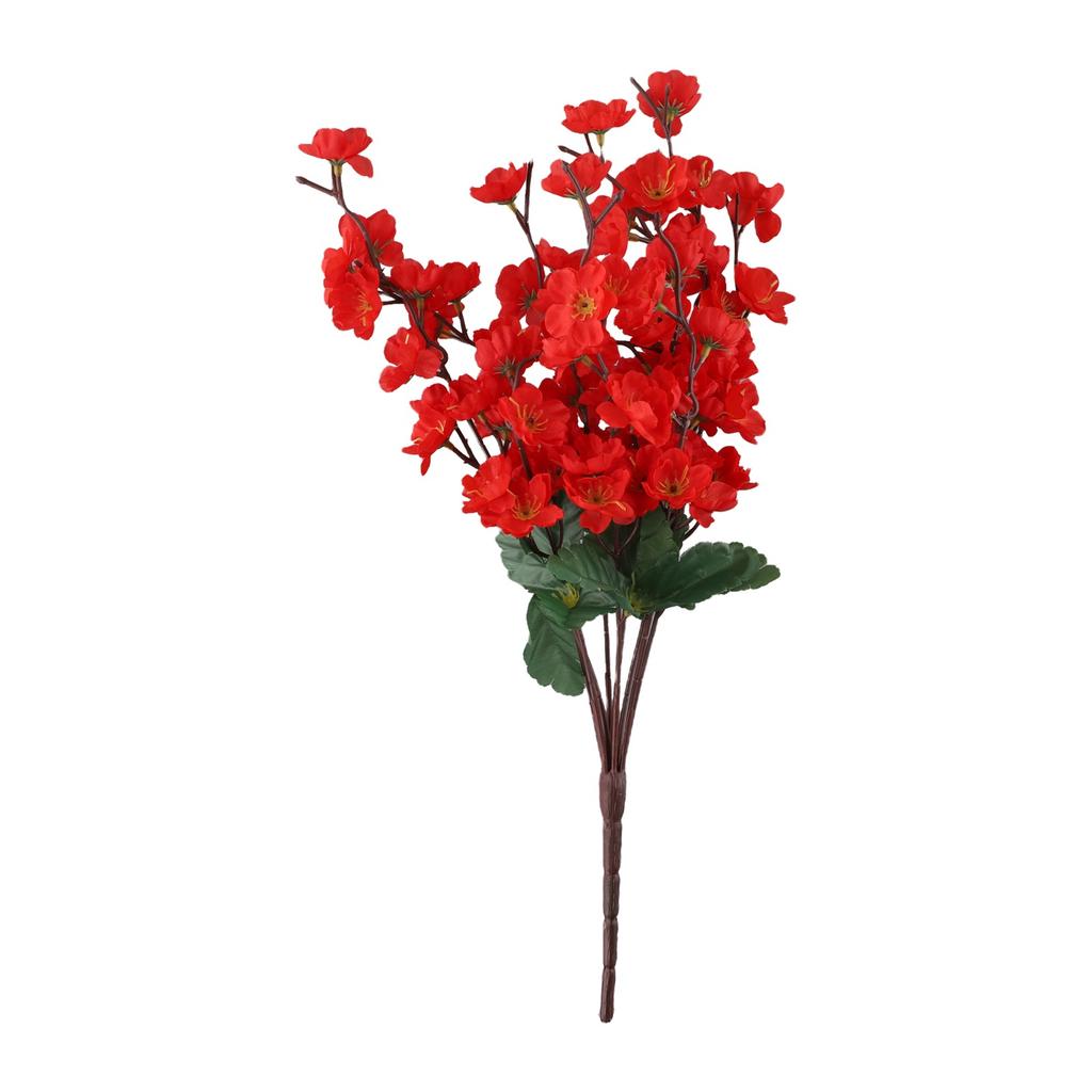 1 Bunch 38cm Artificial Plum Flower Silk Petals Spring Winter Garden Potted Plants Wedding Scene DIY Home Bouquet Decoration