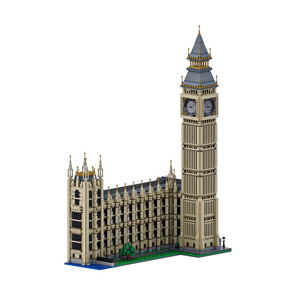 MOC Big Ben Modular Building Blocks Model London Big Ben Famous Street View Architecture Bricks Assembly Toys Kids Birthday Gift