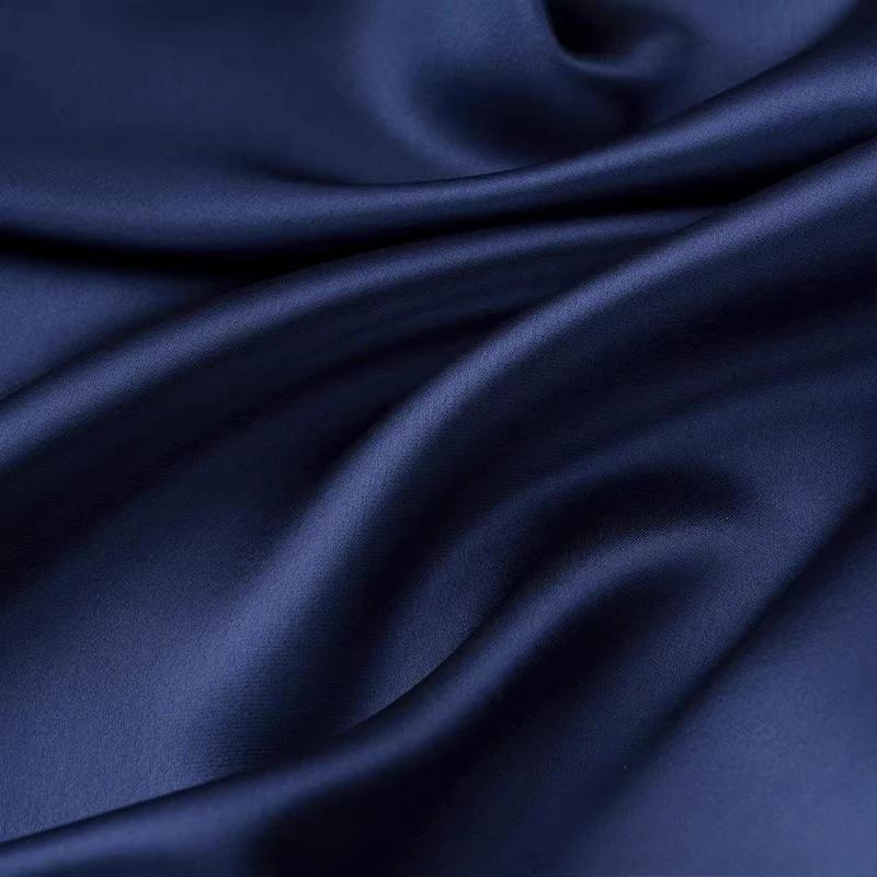 Wide 140cm Acetic Acid Satin Fabric Polyester Spandex Real Silk Fabric Lining Dress Clothing Pajamas Smooth and Silky Fabric