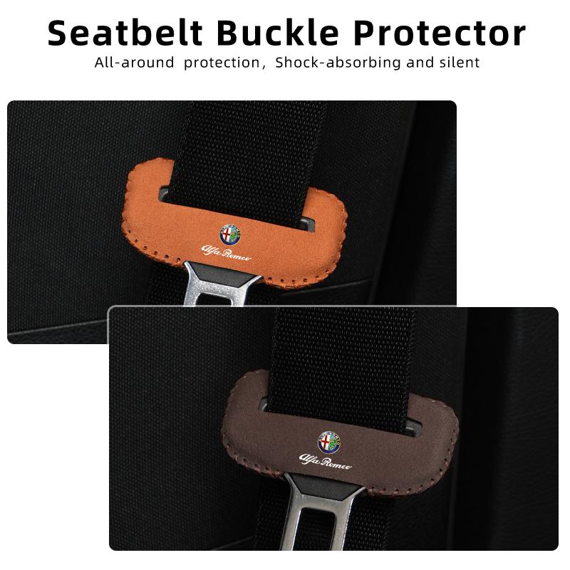 2026 Hot Sticker Car Seat Belt Clip Protector Seatbelt Buckle Plug Protective Cover For Alfa Romeo Giulietta GT 159 147 156 Mito