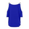 Plus Size Women Cold Shoulder Loose Casual Short Sleeve Shirt Tops Blouse Tops