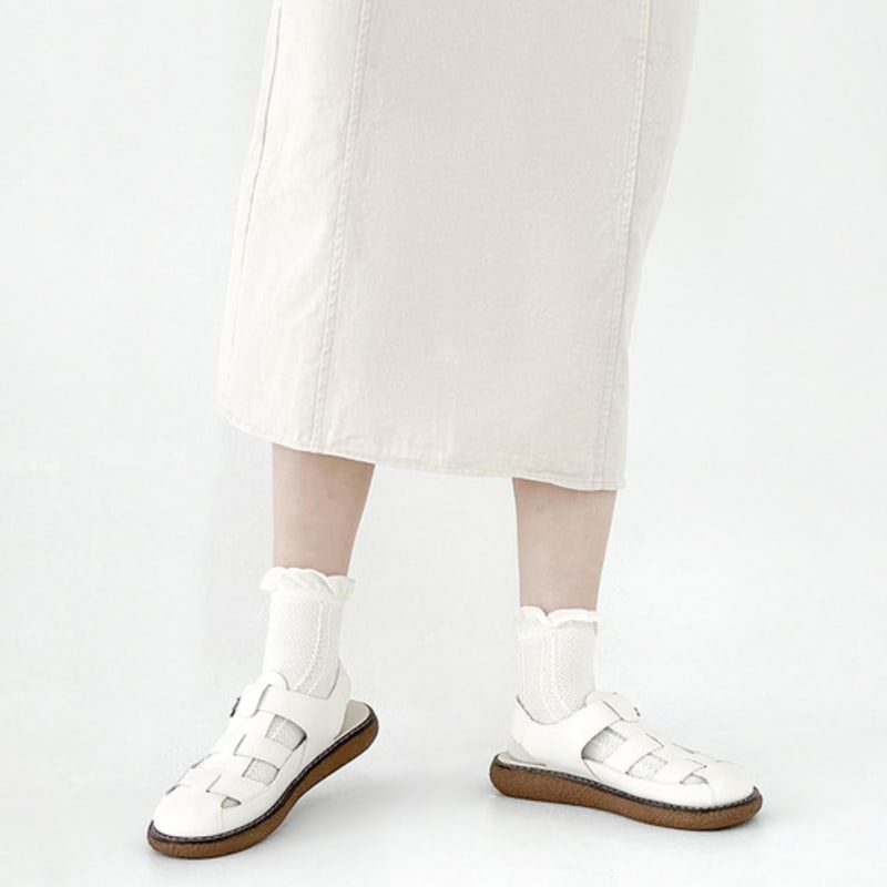 YELLOWSOCKS SHORT SOCKS LILLY CREAM