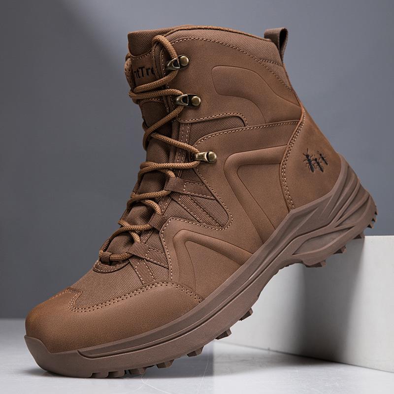 2026 Men's Plus Size Waterproof High-top Non-slip Tactical Hiking Boots