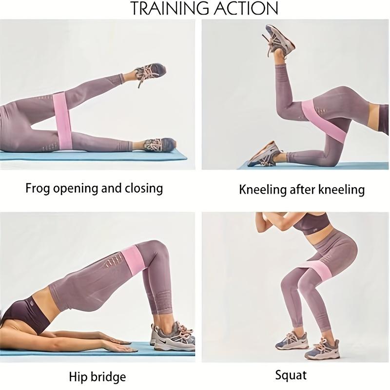 3pcs 1 Set of Non Slip Yoga Resistance Bands for Stretching Strength Training Squats Lunges Core Workouts Pink Purple Green