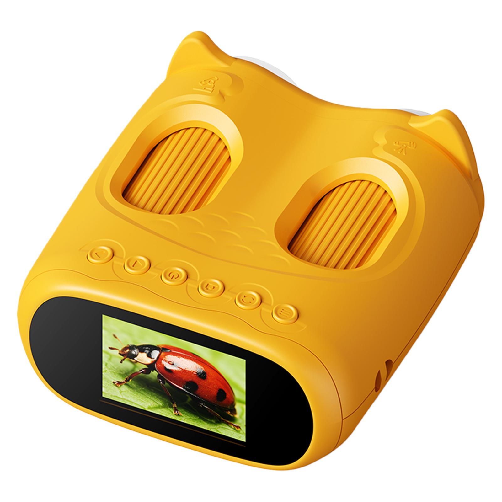 

2-In-1 Binoculars Microscope for Kids 1000X 1080P Portable Microscope with 2 Inch IPS Screen Portable Handheld Magnifying Glass жовтий