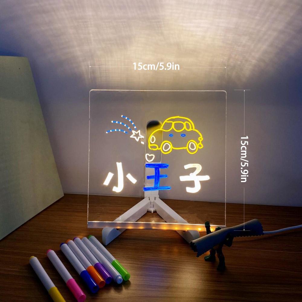 

DIY Acrylic Board With Night Light 7 Colors Pens Led Note Board for Kids LED Writing Board LED Drawing Board